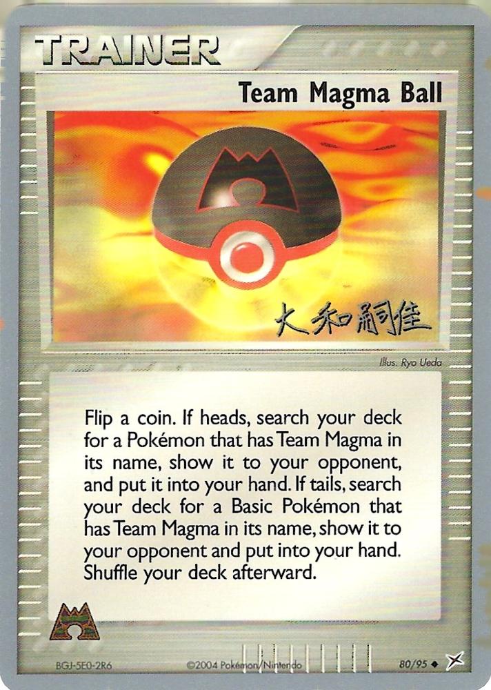Team Magma Ball Pokemon card